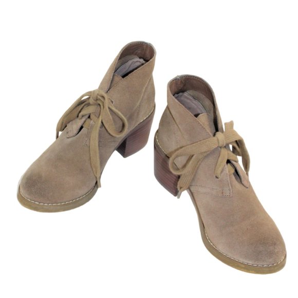 Sbicca Terrafina Vintage Collection Sandstone Suede Lace-Up Ankle Boot Size 6 - Picture 5 of 8